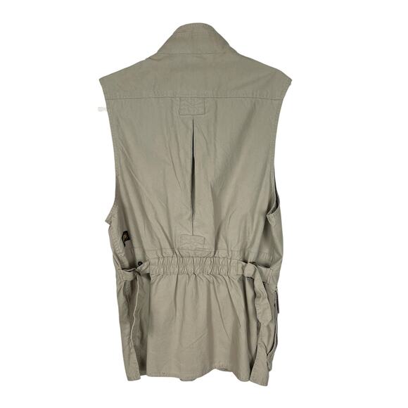 Woolrich Cotton Fishing Vest Pockets Utility Cargo Khaki Men's Size XS Outdoors - Picture 8 of 15